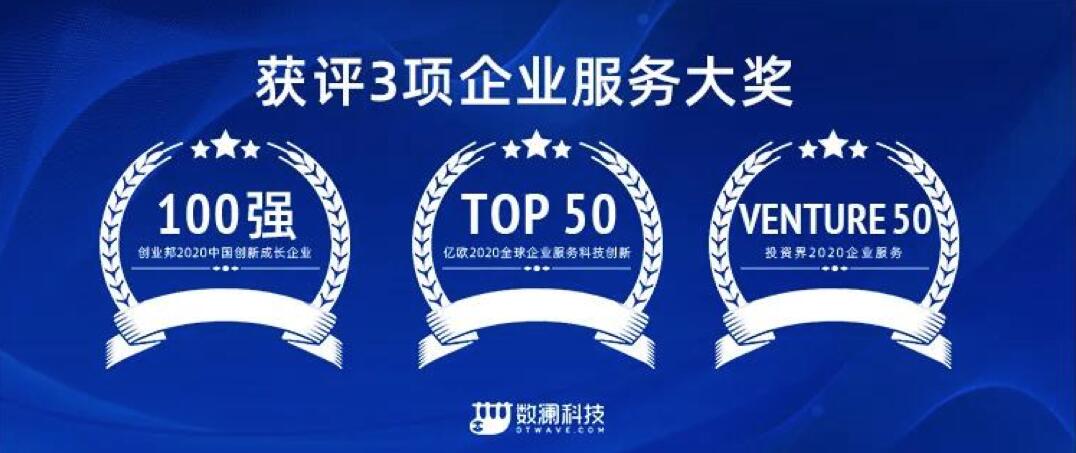 【合作伙伴】數瀾科技連獲三項企業服務大獎：專注數據中臺賽道，幫助企業挖掘數據價值